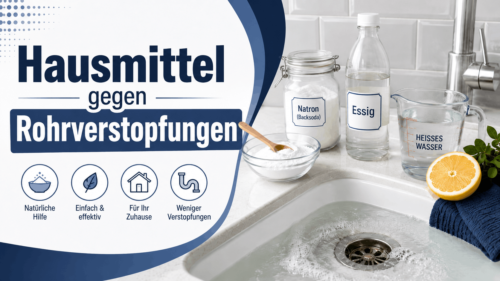 Hausmittel gegen Rohrverstopfungen